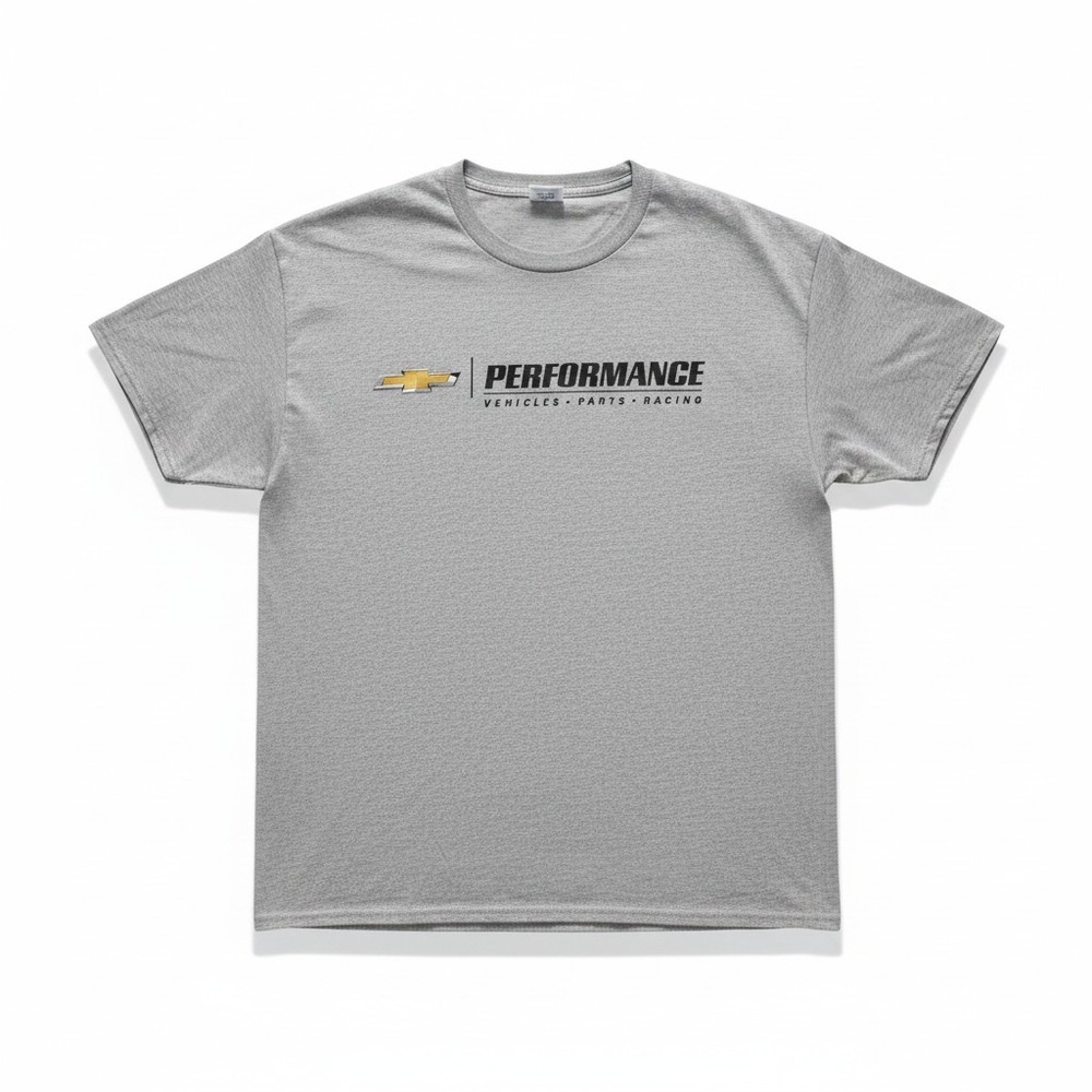 Chevrolet Performance XL Gray Graphic‎ T-Shirt Mens Casual Vintage Racing Tee
